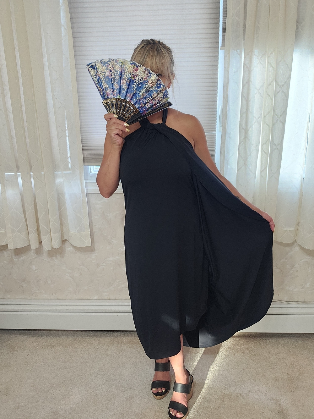 VENUS Black Halter Midi Dress - Picture 4 of 7